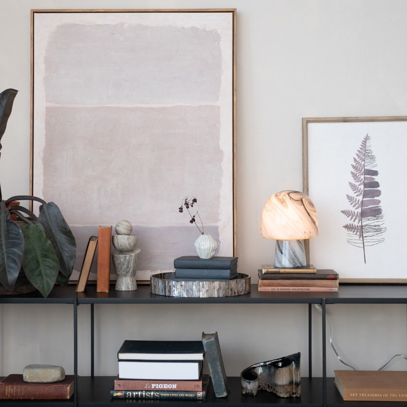 Lampe en verre monochrome et mystique