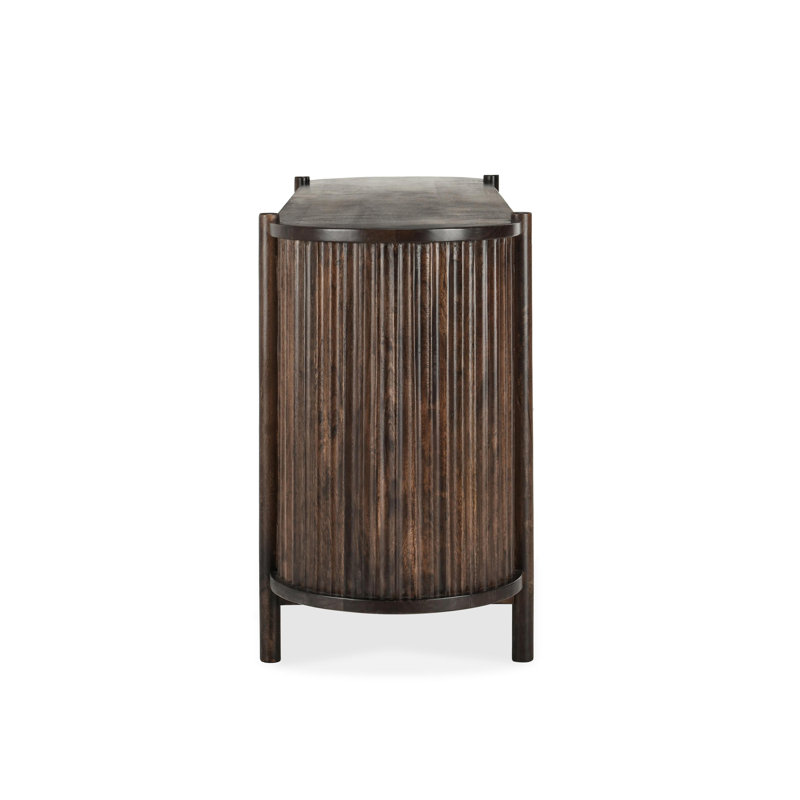 Redford 73" Mango Wood Mid-Century Modern Brown Buffet Sideboard