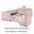 Upholstered Kids Bed Frame with Safety Rails and Storage, Boucle Floor Bed with Headboard and Guardrails, Pink, Full-1965459316-1965459323