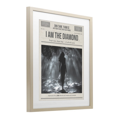 «Diamond Chic», impression sous journal sous verre, design par A Barefoot Stylist