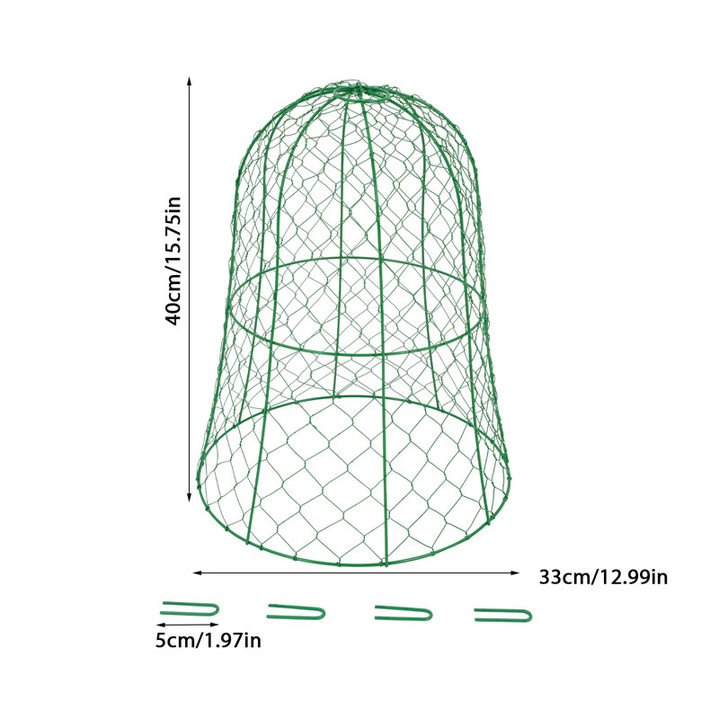 Accessoire de cloche en fil de jardin YaoTown, Vert