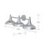 Applique murale de salle de bain 3 lumières 31 pouces argent