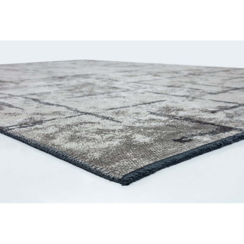 Rapture Beige Gray Geometric Luxury Area Rug, Rectangle 7'10" x 9'10"