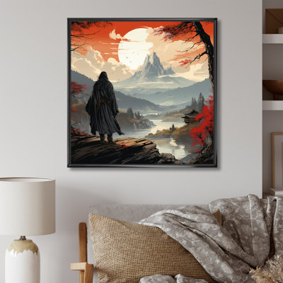 Japn Samurai Mountain S Guardian V - Japan Wall Art