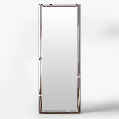 Miroir pleine longueur moderne en acier inoxydable