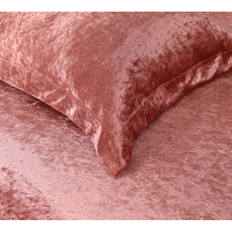 Ensemble de housse de couette en microfibre 3 pièces, Corail, Double grand