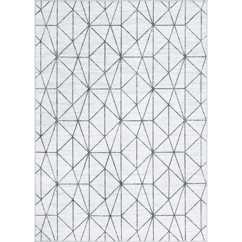 Tapis contemporain Clidy couleur plomb, Rectangle 7 pi x 10 pi