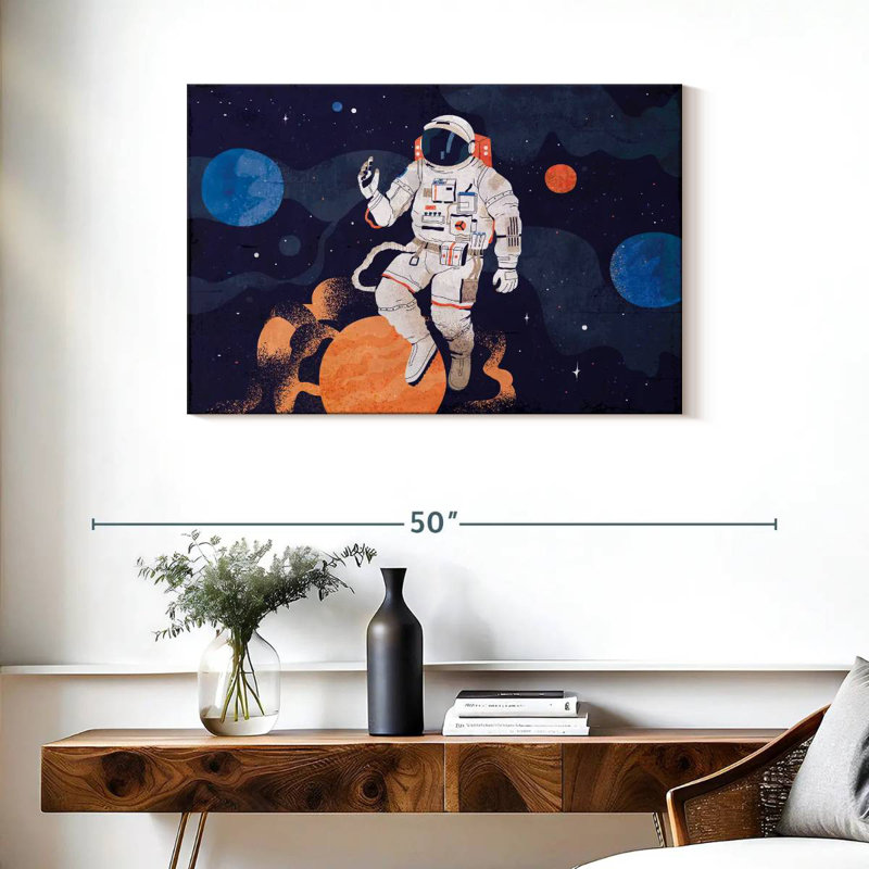 Oberle astronaute avec planètes