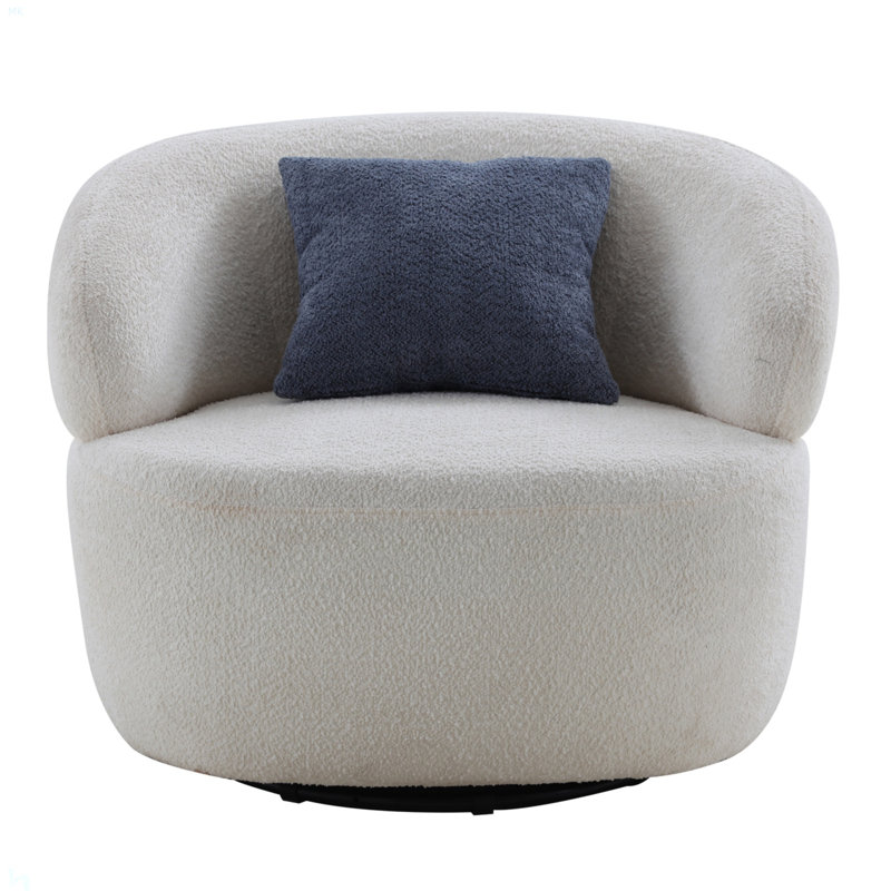 Fauteuil pivotant demi-tonneau, fauteuil simple pour petit espace