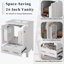 Meuble-lavabo de 24 po avec armoire de rangement et fermeture en douceur pour les espaces compacts-1745332536