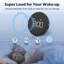 Digital Silicone Electric Alarm Tabletop Clock Black