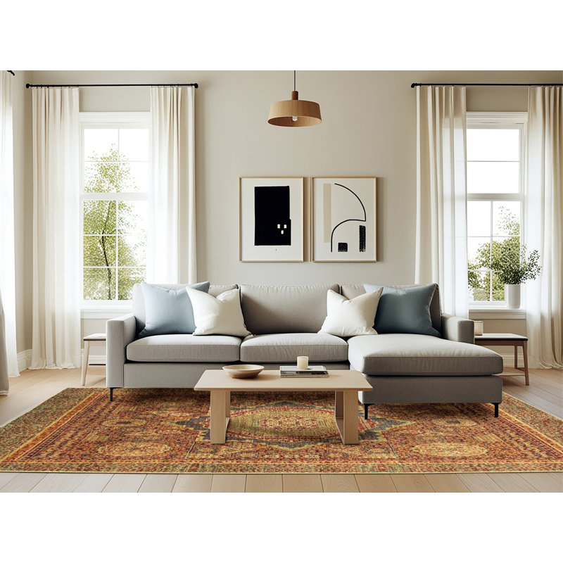 Abstract Indoor Rug, Rectangle 6' x 9'