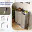 Armoire à chaussures 31,6 pouces 2 portes 1 panneau 1 tablette-1723450167