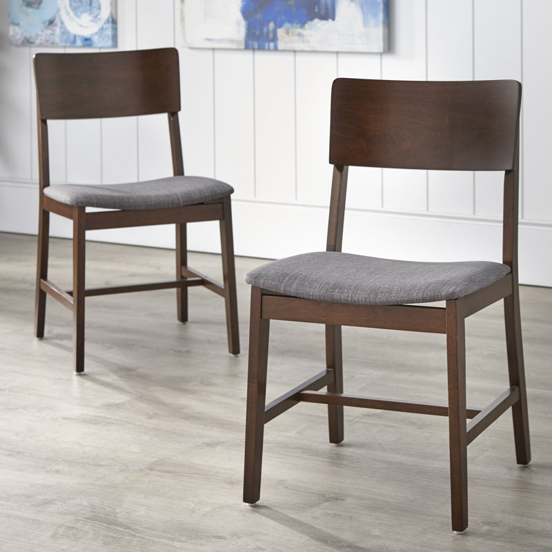 Chaise d'appoint en bois massif Babbitt, Gris