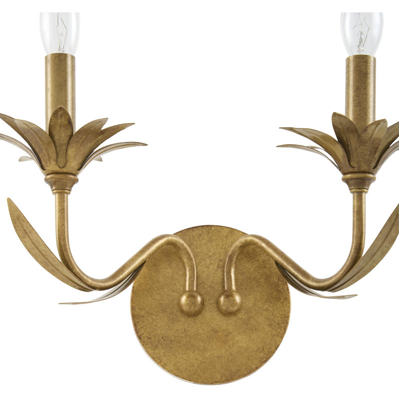 Abbate Wall Sconce, 2 Lights, Gold