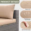 Ensemble de conversation modulaire en rotin 5 pièces avec coussins-844170652
