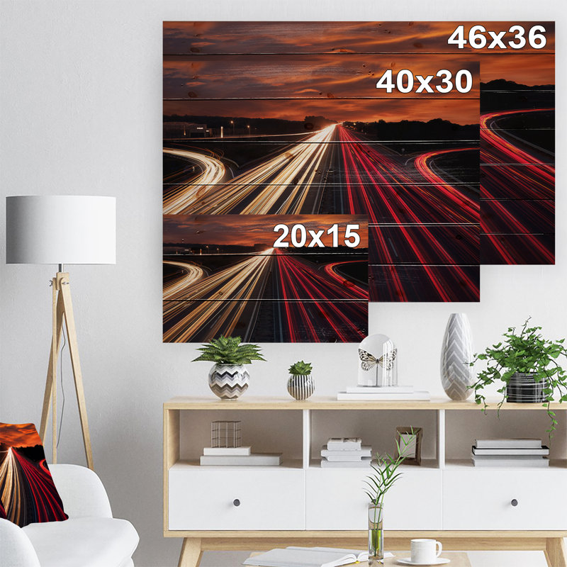 Speed Trails Trails - impression, H 15 po x l 20 po x P 1 po, Bois