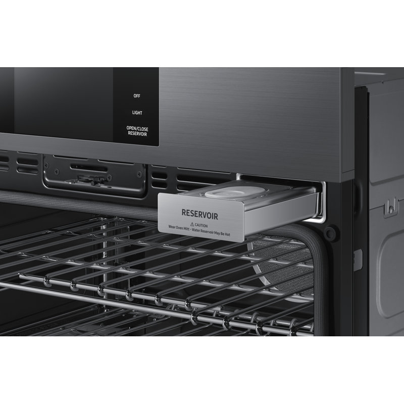 30" Single Wall Oven Steam, Contemporary, Graphite Stainless
