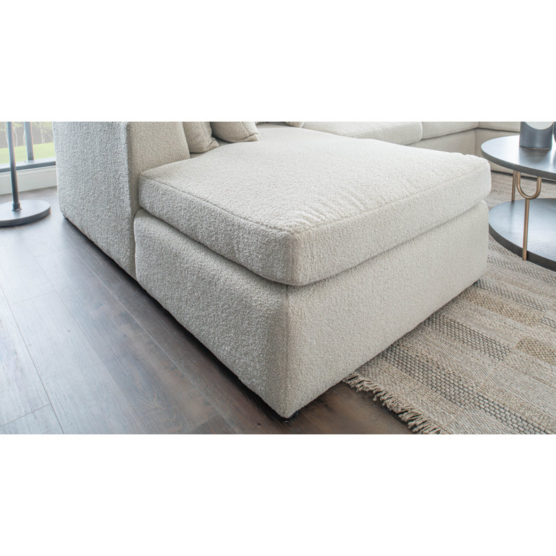 Teddy 142" 3-Piece Upholstered Sectional Sofa