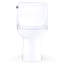 TOTO Ultramax WASHLET+ S5 One-Piece Elongated 1.6 GPF Universal Height Toilet with CEFIONTECT, Cotton White - MW6083446CSFG#01