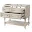 Armoire de salle de bain 36 po, ensemble de meuble-lavabo autoportant avec 4 tiroirs, structure en bois massif-129849863