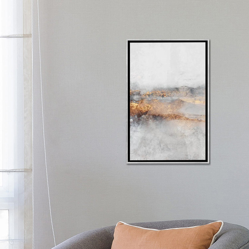 Print, Pas de tapis, H 26 po x l 18 po x P 1,5 po, Toile avec cadre argenté