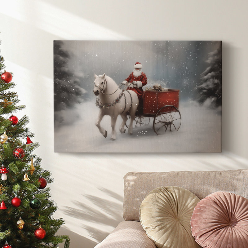 Art des Fêtes de Noël - Toile tendue avec châssis - Série 3-CV III, H 8 po x l 12 po