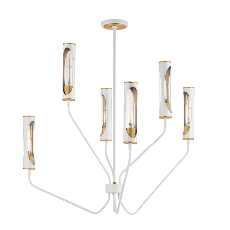 Regent-Multi-Tier Chandelier, Light French Gray/Natural Aged Brass