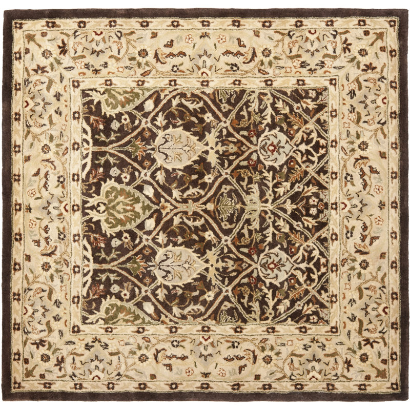 Evie Hand Tufted Wool Oriental Rug, Square 6'