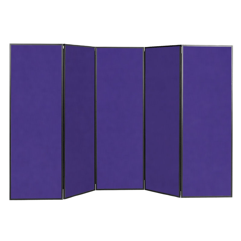  Light Free-Standing Bulletin Board 180cm H x 300cm W, Purple, Black
