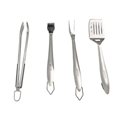 Versatile Stainless Steel Bbq Grill Tools - Spatula, , Brush, Tongs For Various Surfaces Heavy Duty In Outdoor Contests