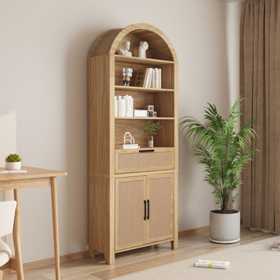 Bibliothèque de rangement arquée 78,7 "