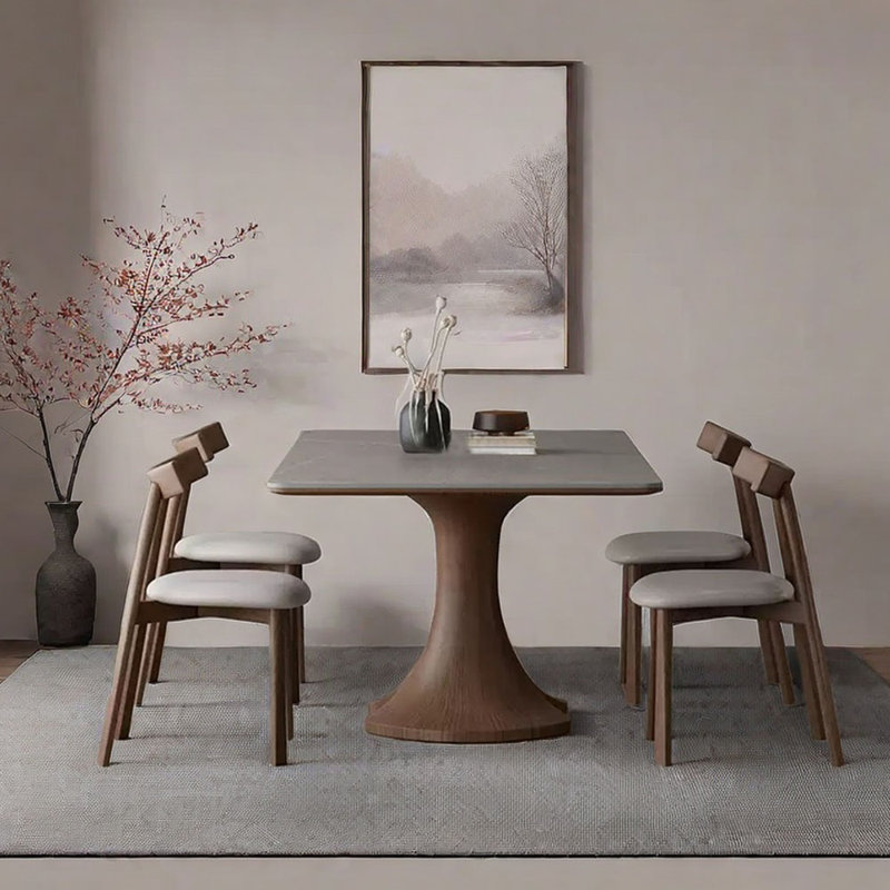 Ensemble de table de salle à manger rectangulaire de style italien, H 29,53 po x L 55,12 po x l 31,5 po