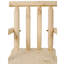 Tabouret de bar rustique en bois de sapin avec repose-pieds et accoudoirs larges, chaise bistro pour cuisine, salle à manger, pub, brun clair | Idée de cadeau