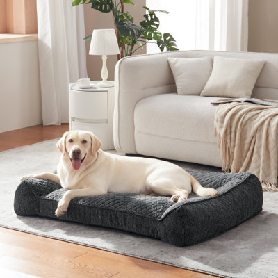 Lit orthopédique pour grands chiens de taille moyenne, lit de repos extra épais avec côtés pour chiens de soutien, canapé moelleux pour animaux de compagnie, housse pour lit de chien lavable à la machine