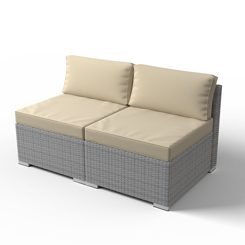  Outdoor Seating Group with Cushions, Beige