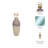 Decorative Glass and Metal Jar with Aluminum Sculptural Lid and Modern Glam Design-925435872