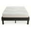 Cadre de lit plateforme King Size noir | Panneaux de particules robustes avec sommier à lattes en bois | Sommier non requis