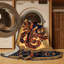 Tapis oriental gris classique lavable à la machine Sanibel Bodybuilder Pose-510541043
