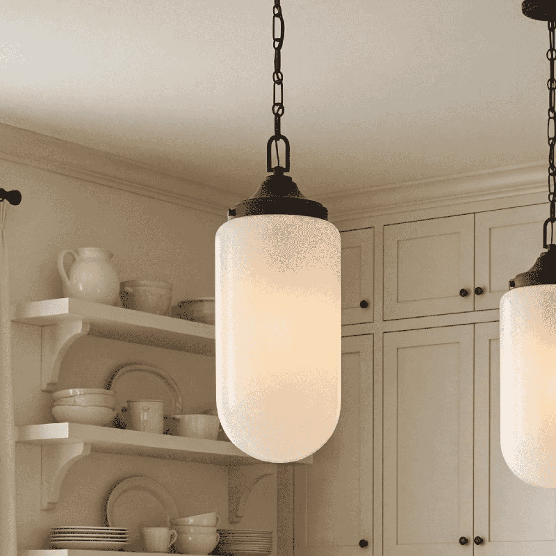 Osmin Beachwood 3 - Light Single Pendant, Black