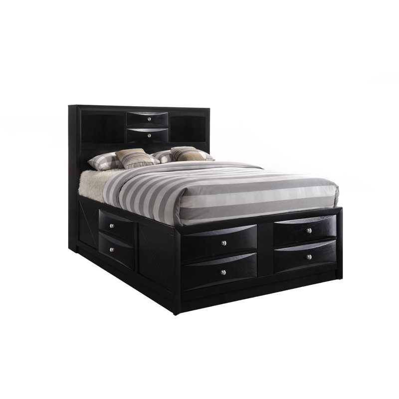Ellisson Full 8-Drawer Storage Platform Bed, Black