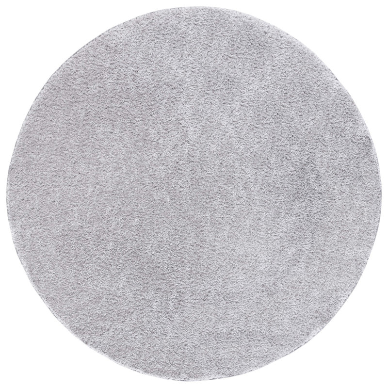 Tapis gris clair Nabu, Rond 6 pi 7 po