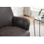 Fauteuil demi-tonneau pivotant en similicuir