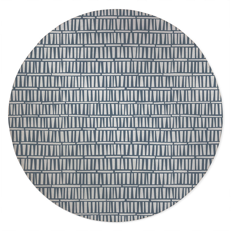 Heritage Haven Non-Slip Outdoor Rug, Round 5'