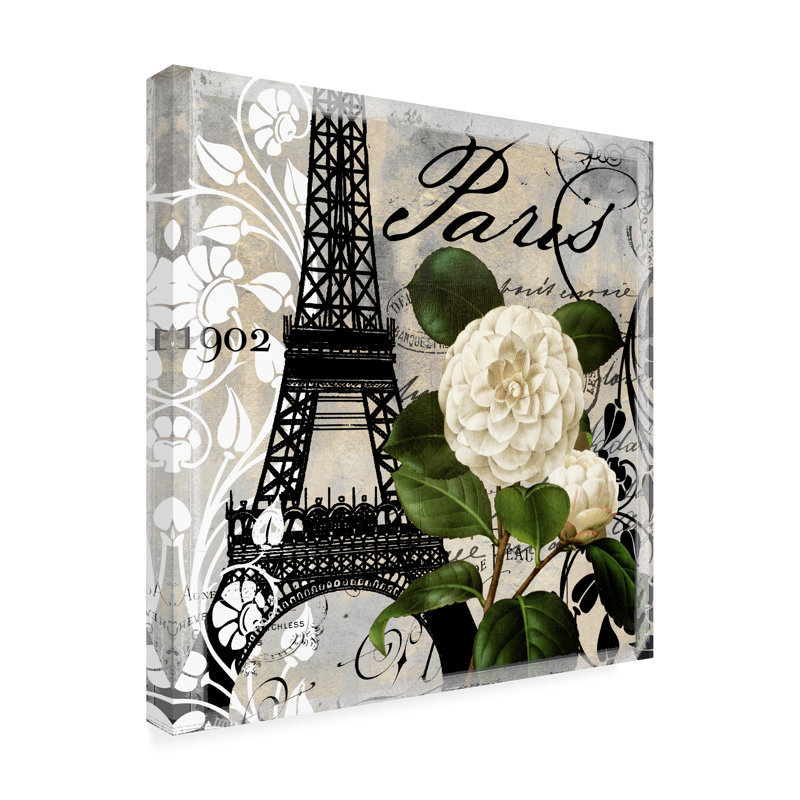 Art sur toile «Bachelo Sasha Paris Blanc I», H 24 po x l 24 po