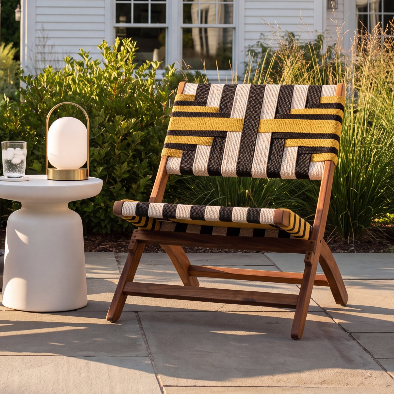 Leigha Acacia Outdoor Lounge Chair