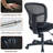 Small Armless Office Chair, Swivel Desk Chair with Mesh Back & Padded Seat, Space-Saving Modern Task Chair for Compact office-1697653345