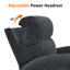 Fauteuil inclinable électrique oscillant pivotant avec appui-tête et support pour téléphone, tissu-137866273