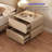 Modern Minimalist White 2-Drawer Nightstand with Rounded Edges & Floating Design for Bedroom Storage