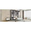 Grand lit escamotable mural avec armoire supérieure, tablettes et garde-robe, lit pliant peu encombrant, gris